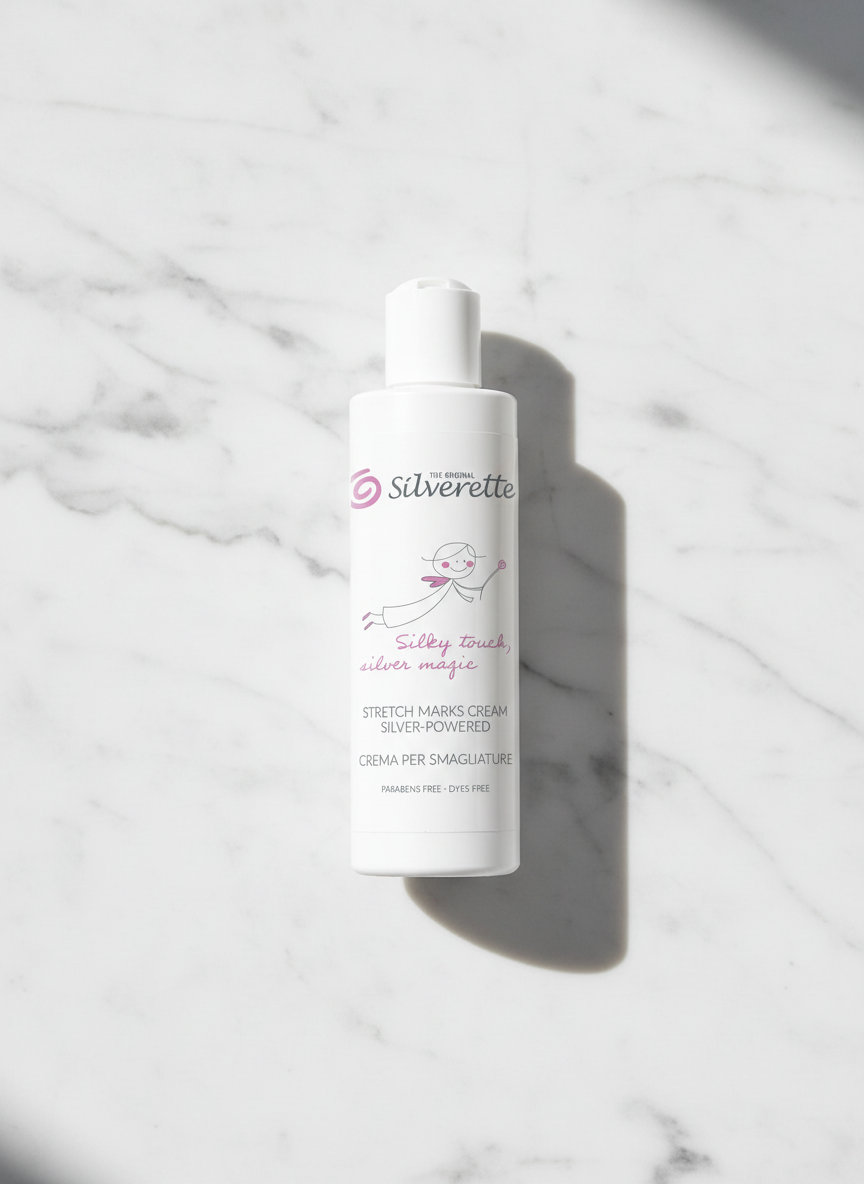 Silky texture of Silverette Stretch Marks Cream