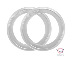 Pair of O-Feel soft silicone rings for Silverette silver nursing cups
